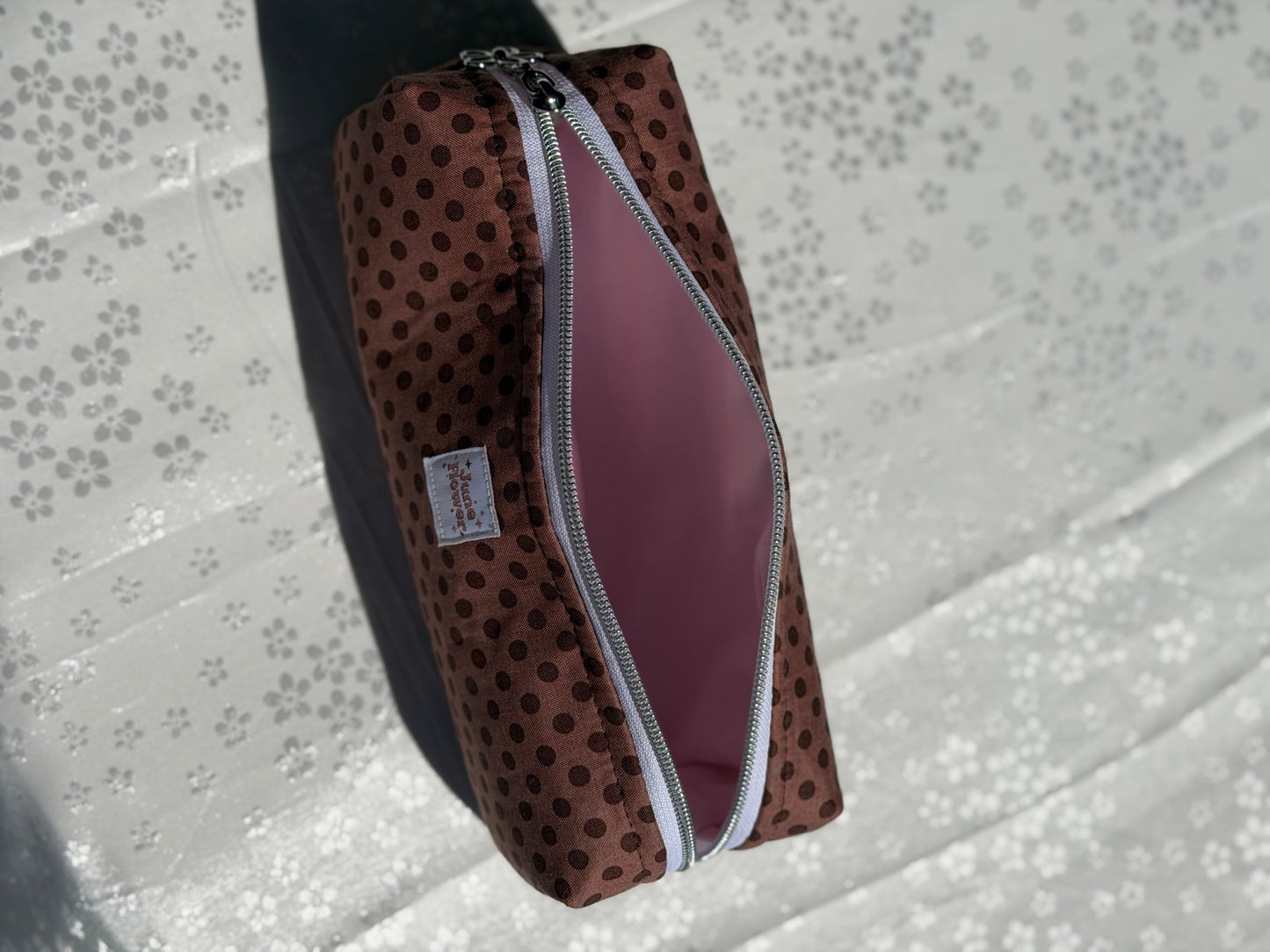 Pencil Case | Mocha Polka