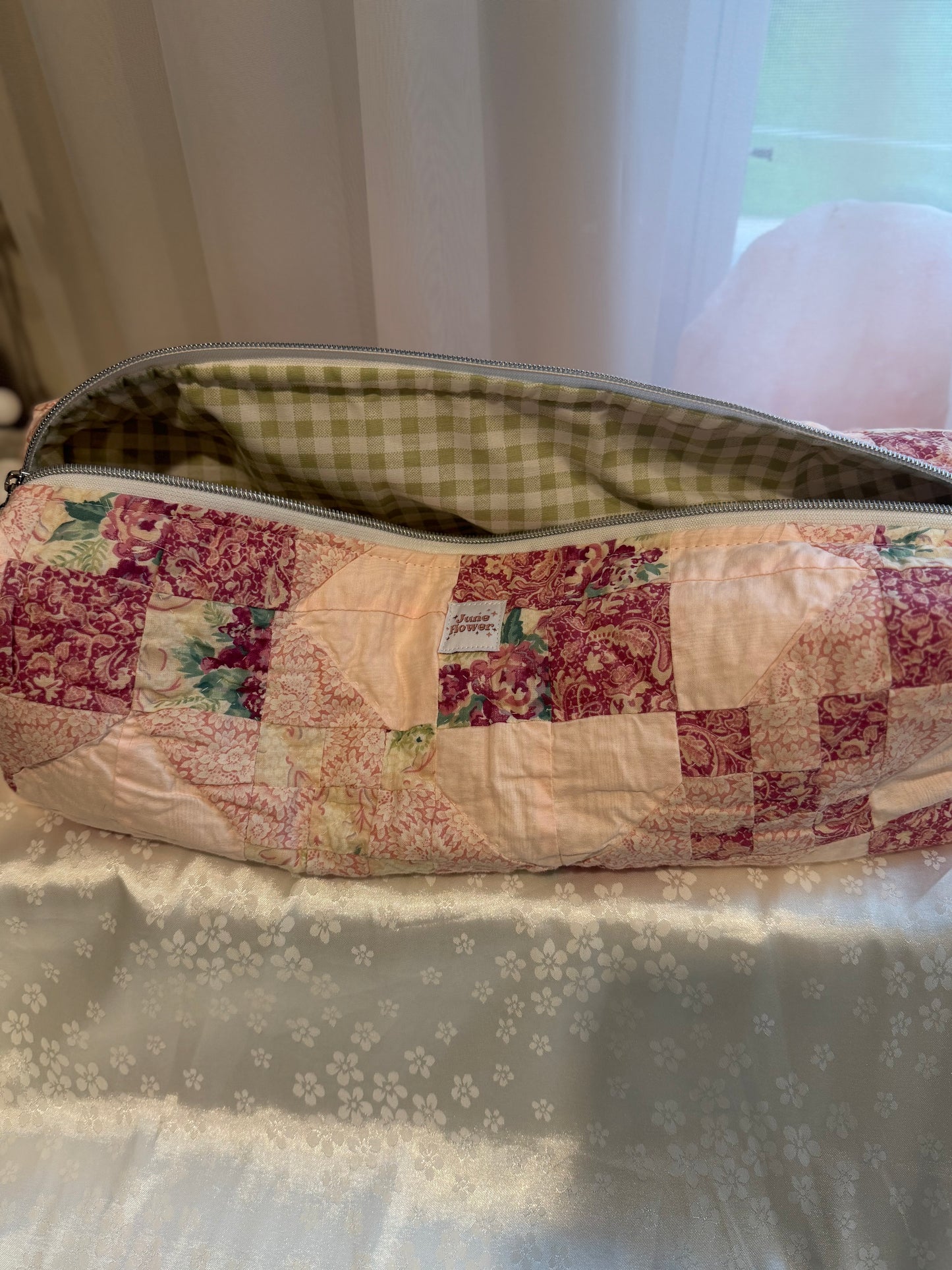 Hair Tool Bag - Heirloom Quilt Pink