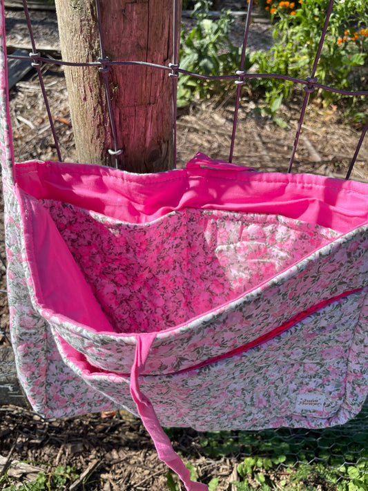 Bow bag | Pink and Green Quilt