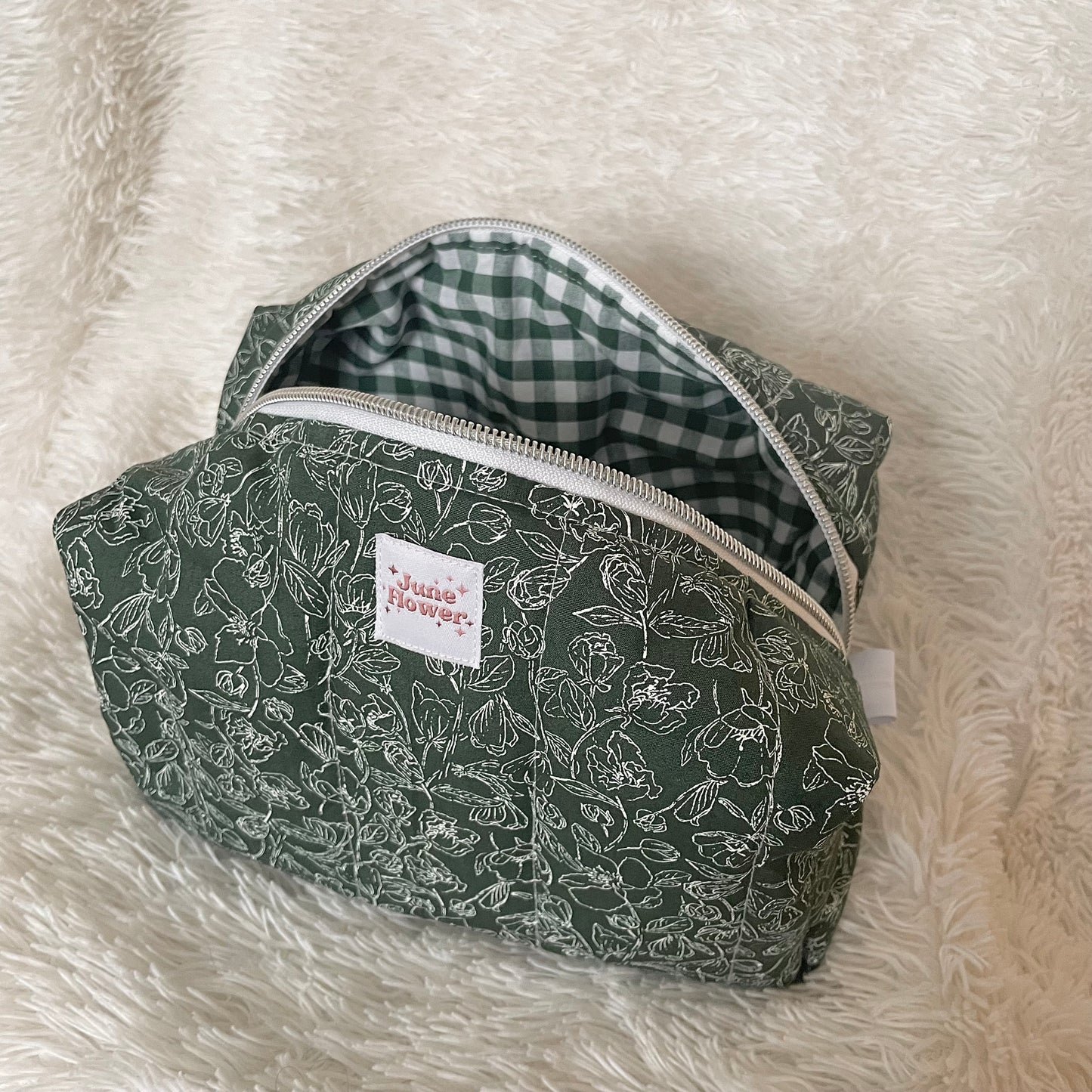 Large Makeup Bag | Forest Moss