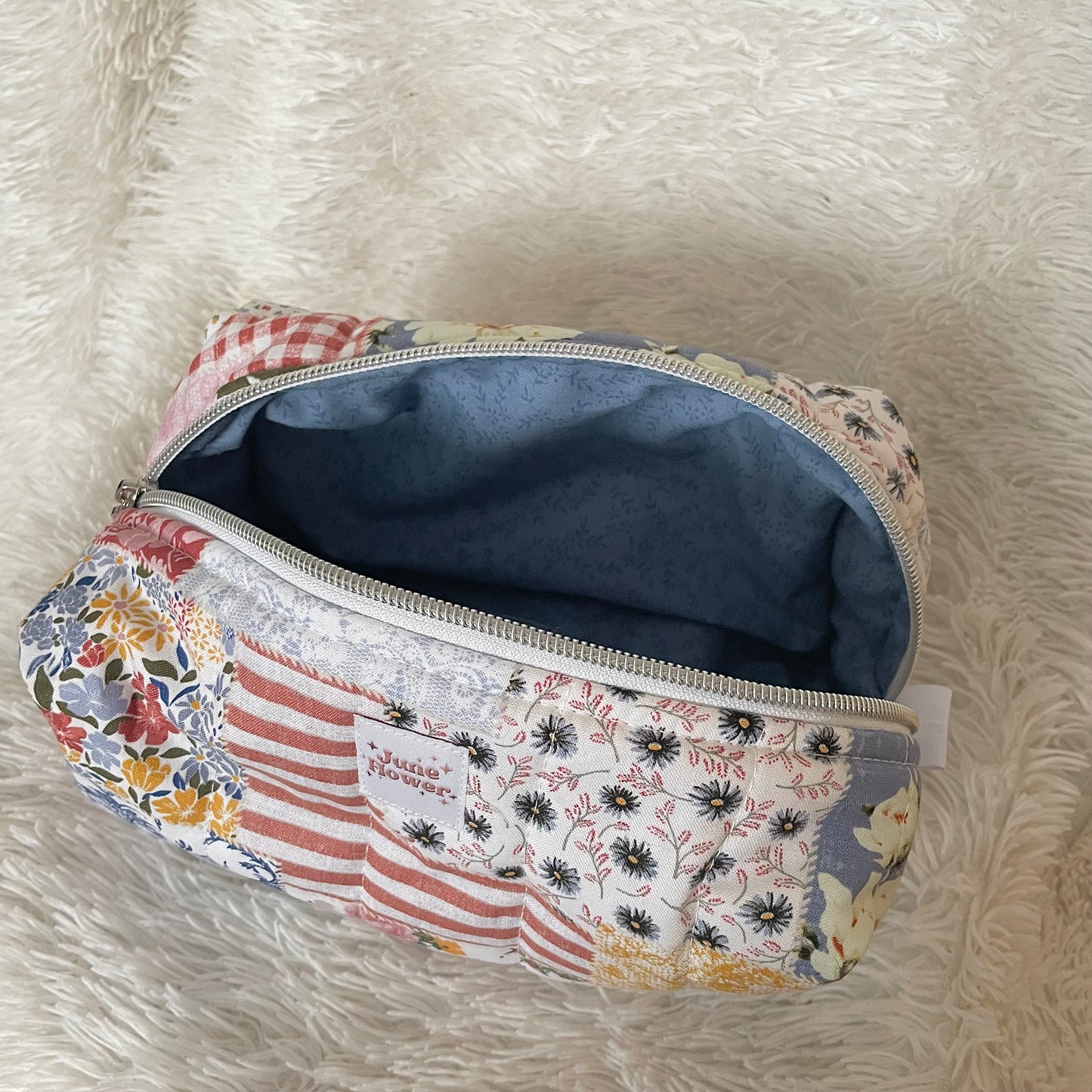 Large Makeup Bag | Scrapbook Patchwork