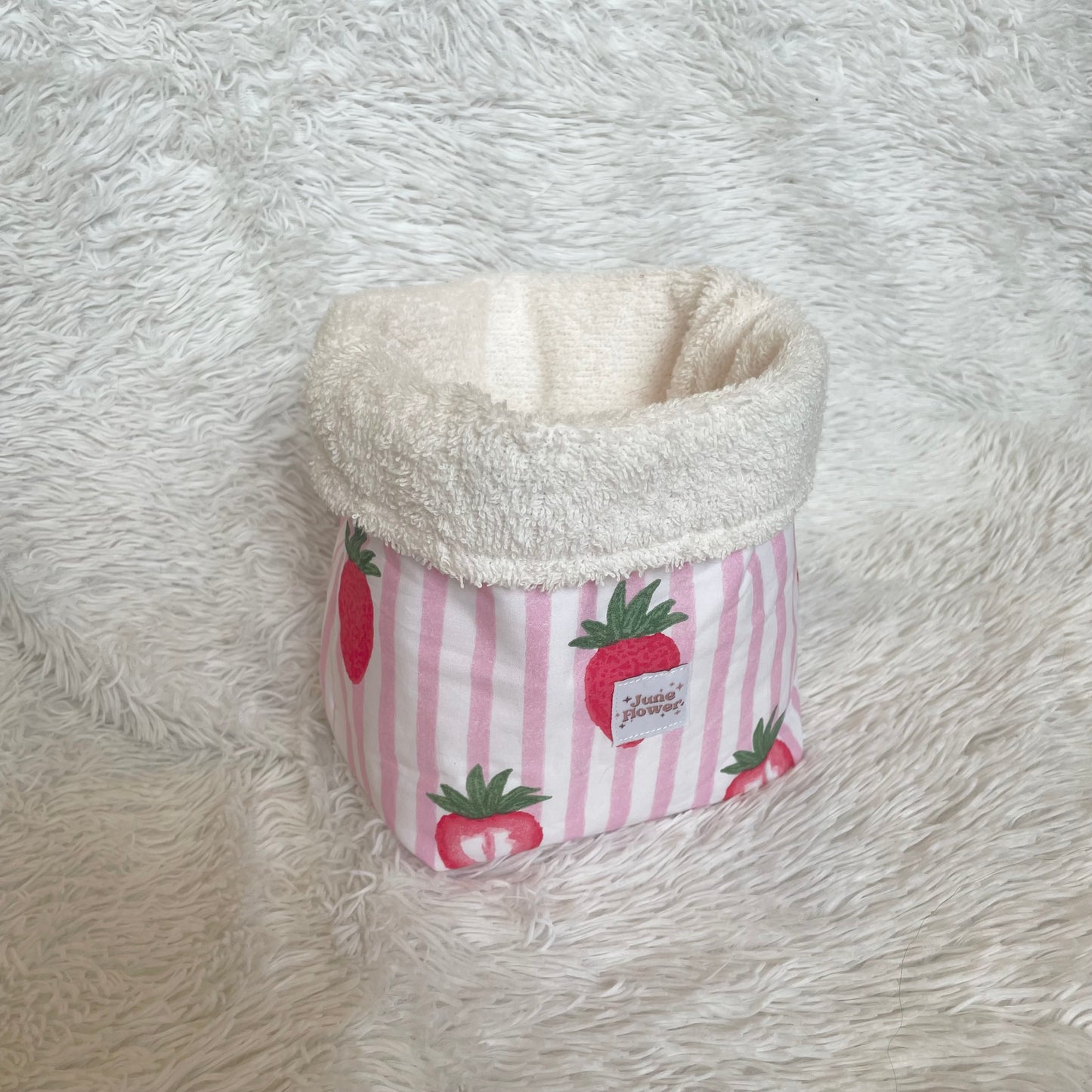 Vanity Bucket | Strawberry Stripes