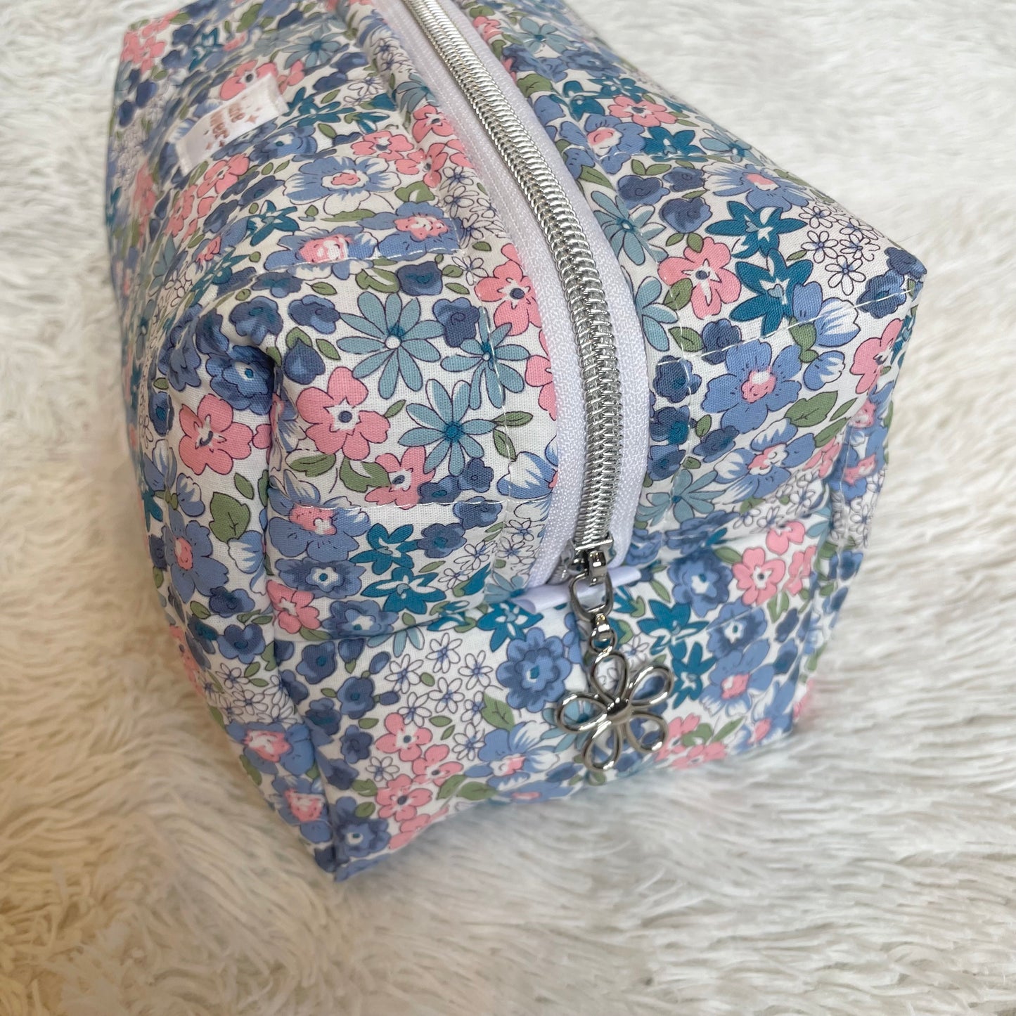 Large Makeup Bag | Blue Liberty Floral
