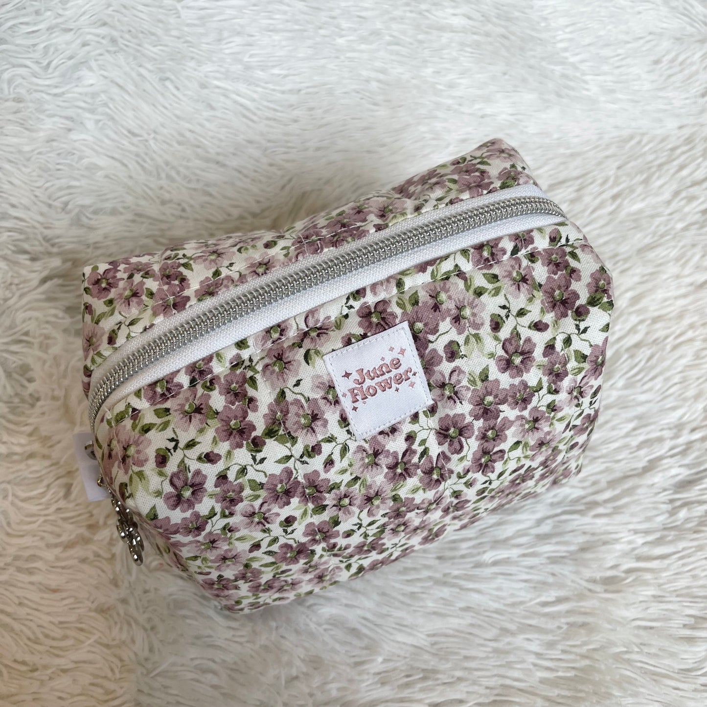 Small Makeup Bag | Purple Ditsy Floral