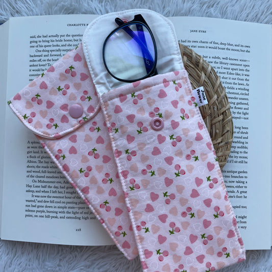 Glasses Sleeve | Cherry Hearts