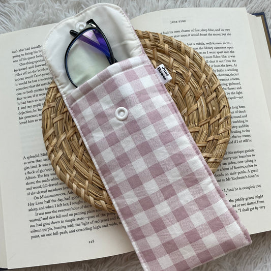 Glasses Sleeve | Blush Gingham