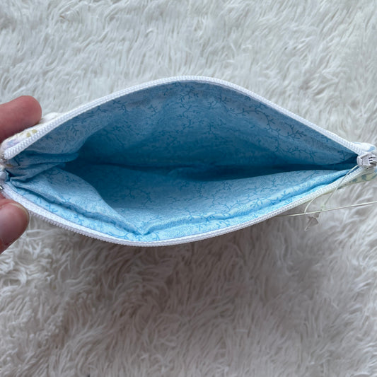 Wallet Pouch | Floral Blue Quilt