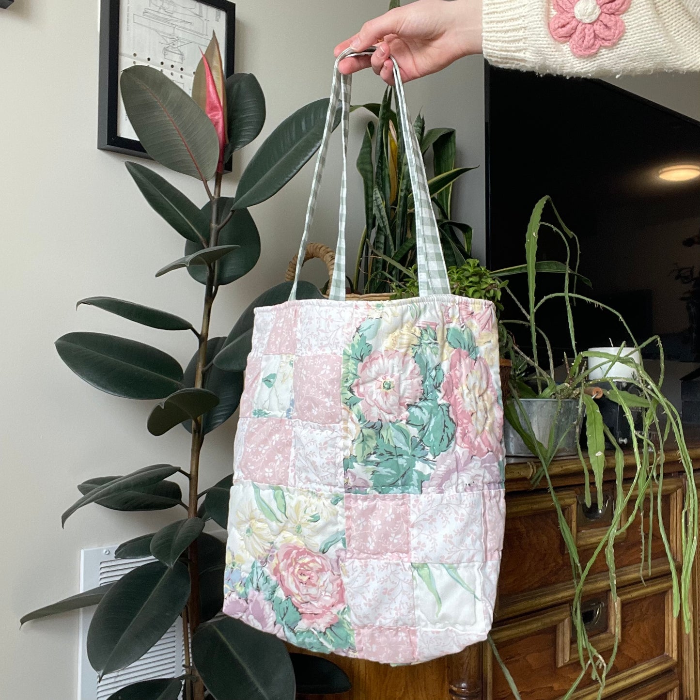 Quilted Tote | Vintage Laura Ashley
