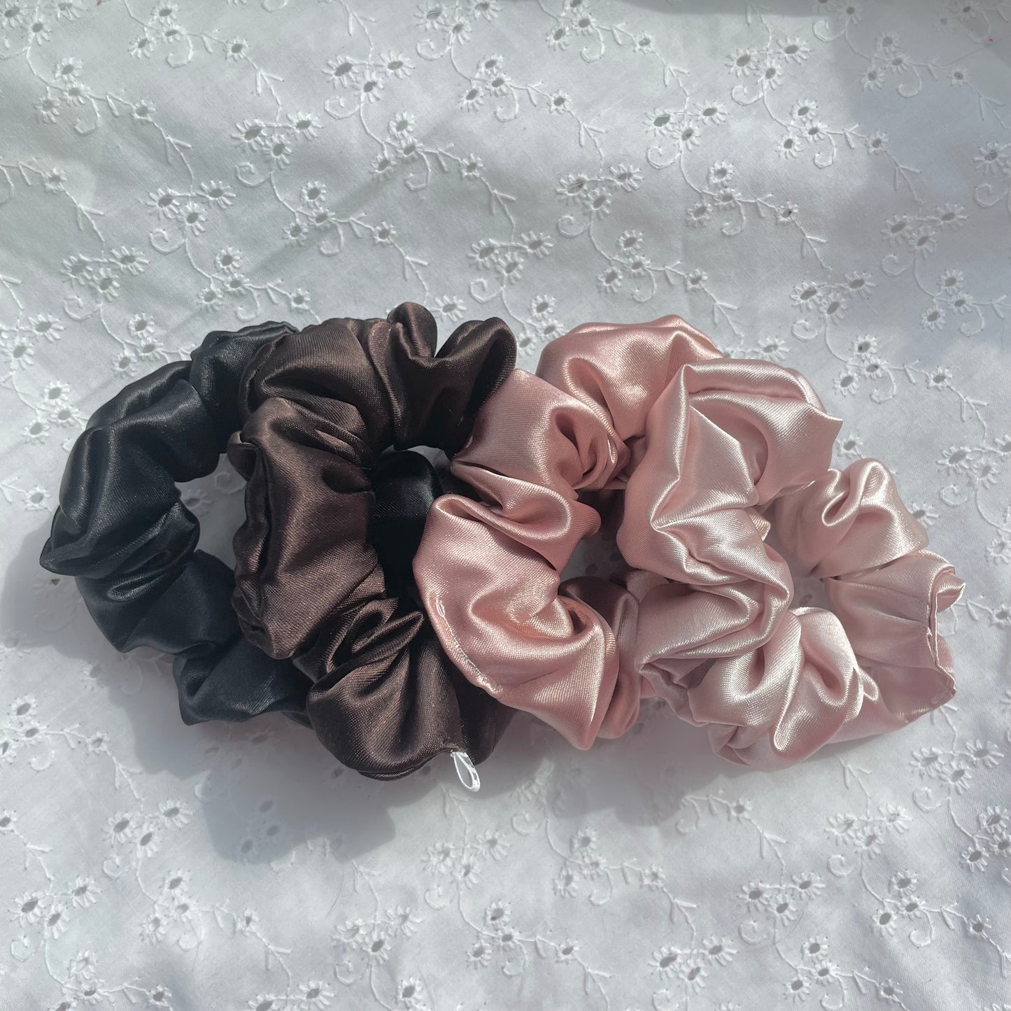 Mini Satin Scrunchie | Espresso