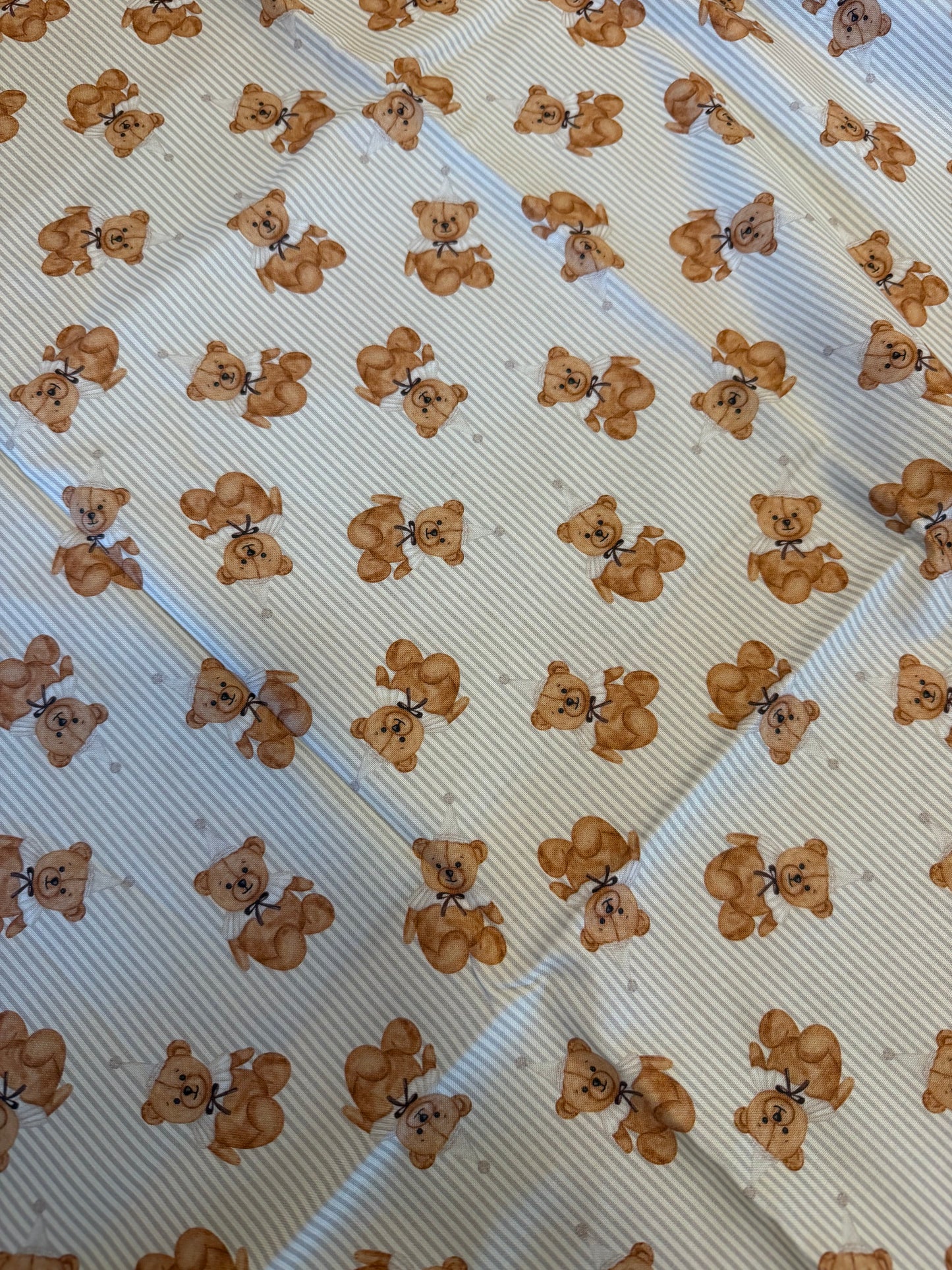 Teddy Bear Stripes | 56" wide| per ¼ yard