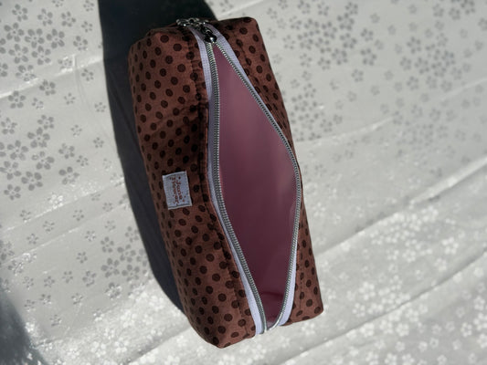 Pencil Case | Mocha Polka