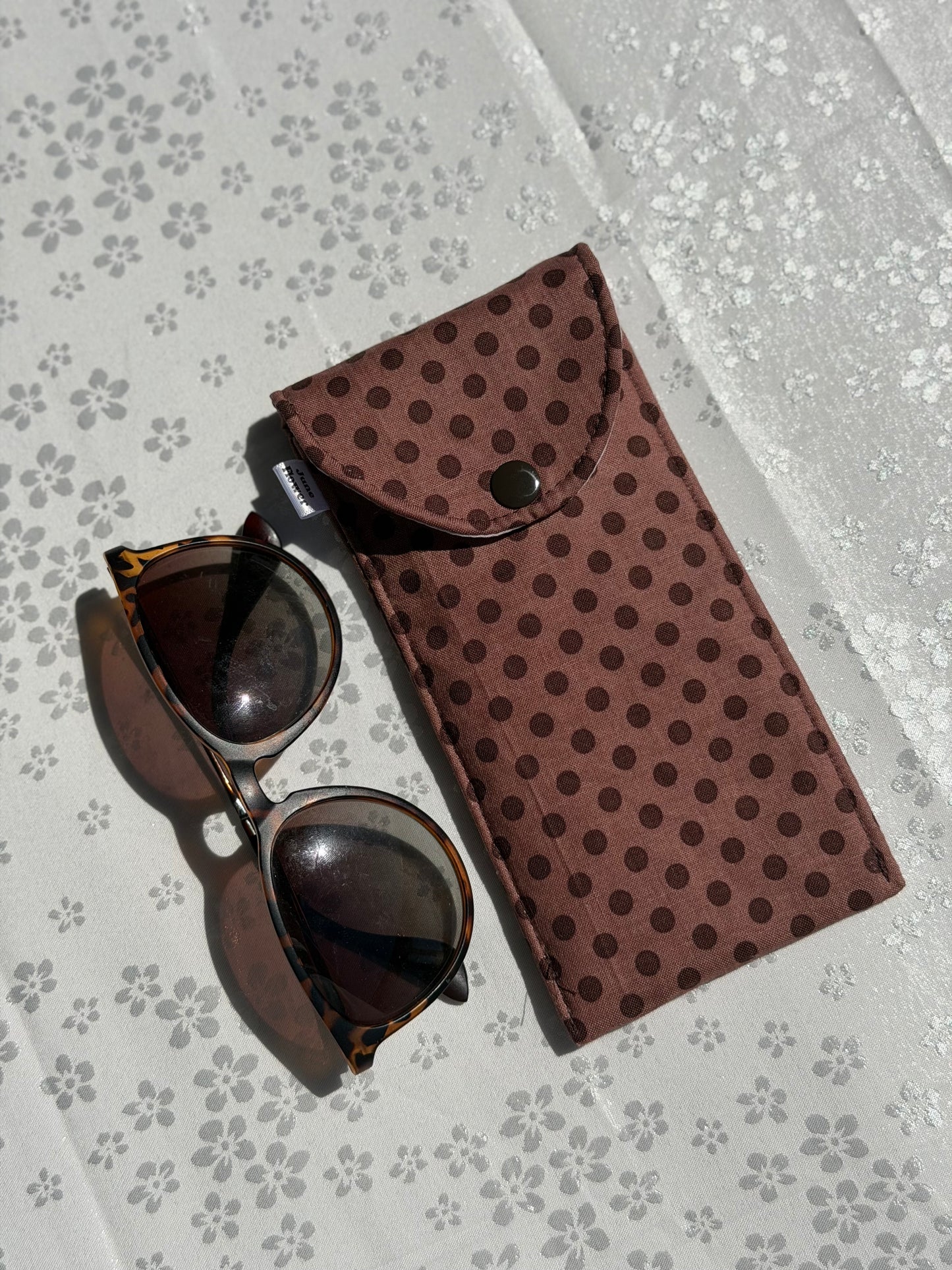 Glasses Sleeve | Mocha Polka