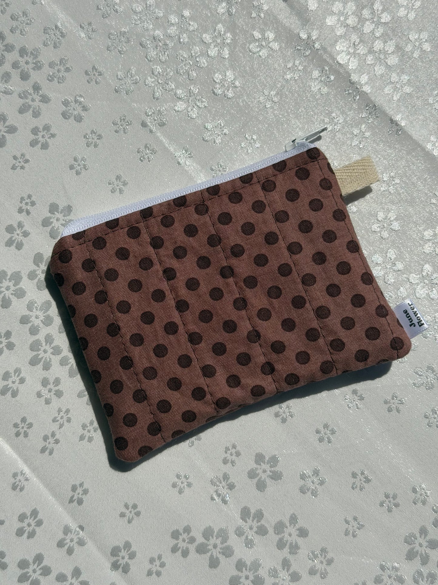 Mini Wallet | Mocha Polka
