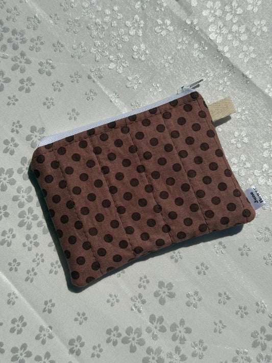 Mini Wallet | Mocha Polka