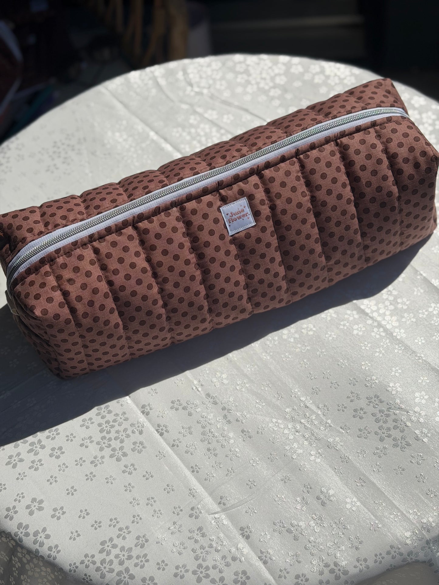 Hair Tool Bag - Mocha Polka