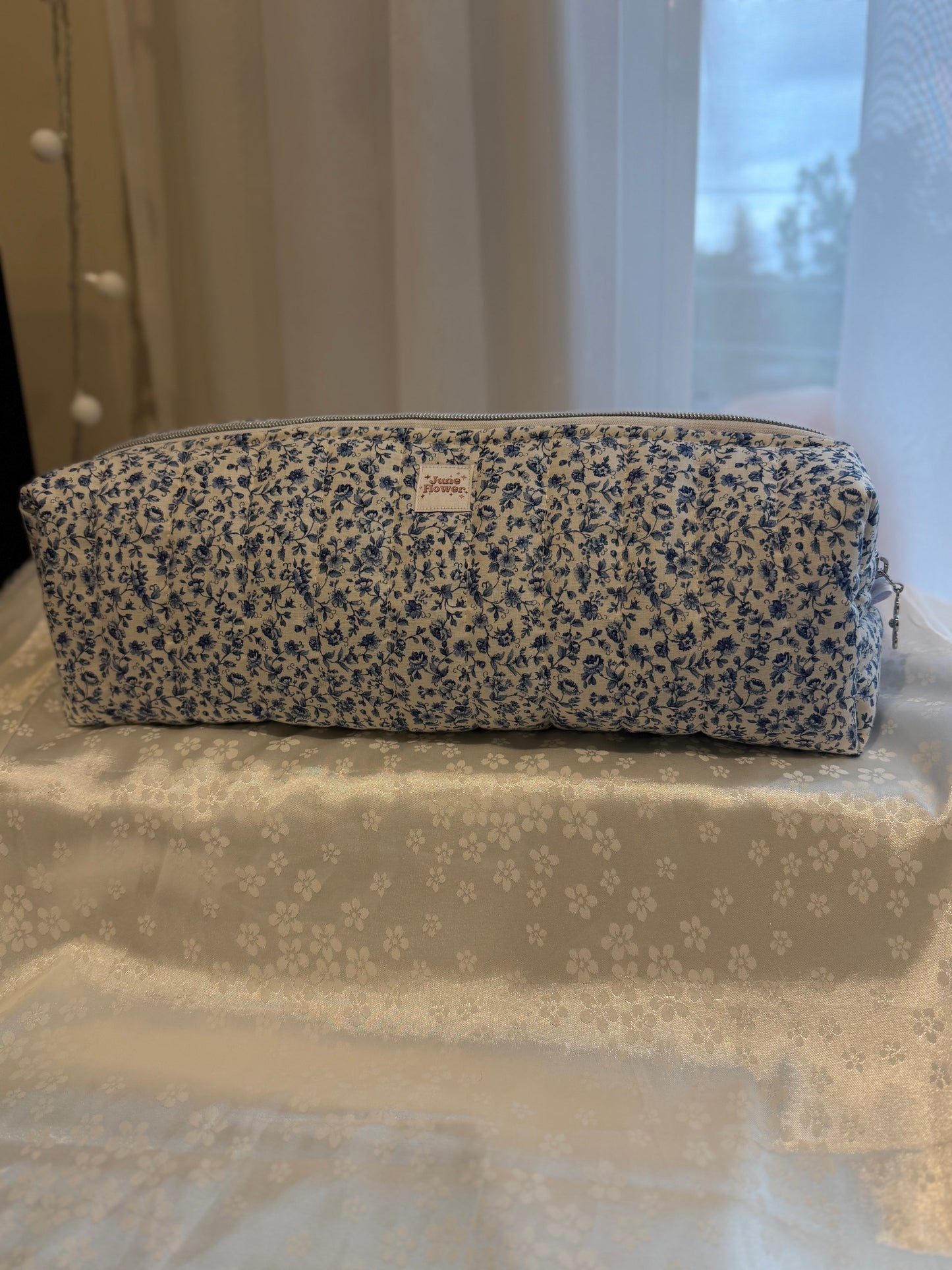 Hair Tool Bag - Ditsy Blue