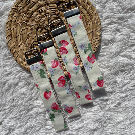 Keychain Wristlet | Strawberries and Cream