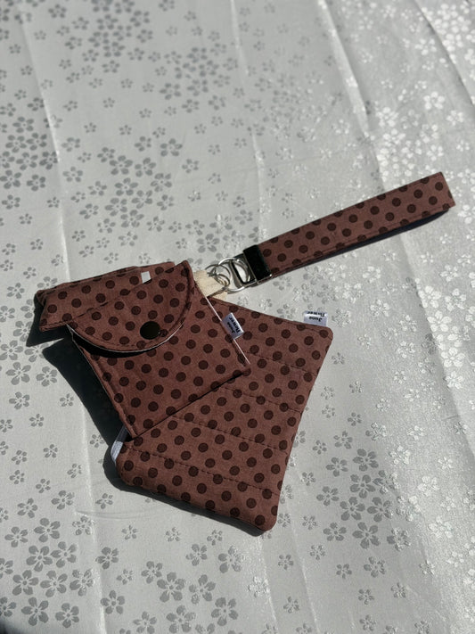 Mini Wallet | Mocha Polka