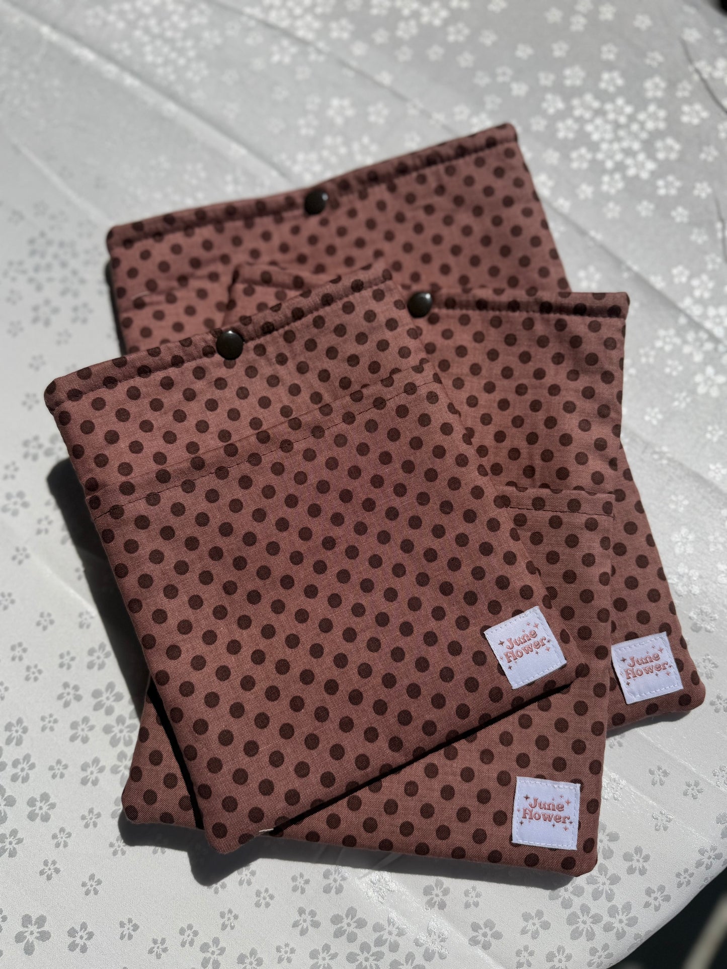 Book Sleeve | Mocha Polka