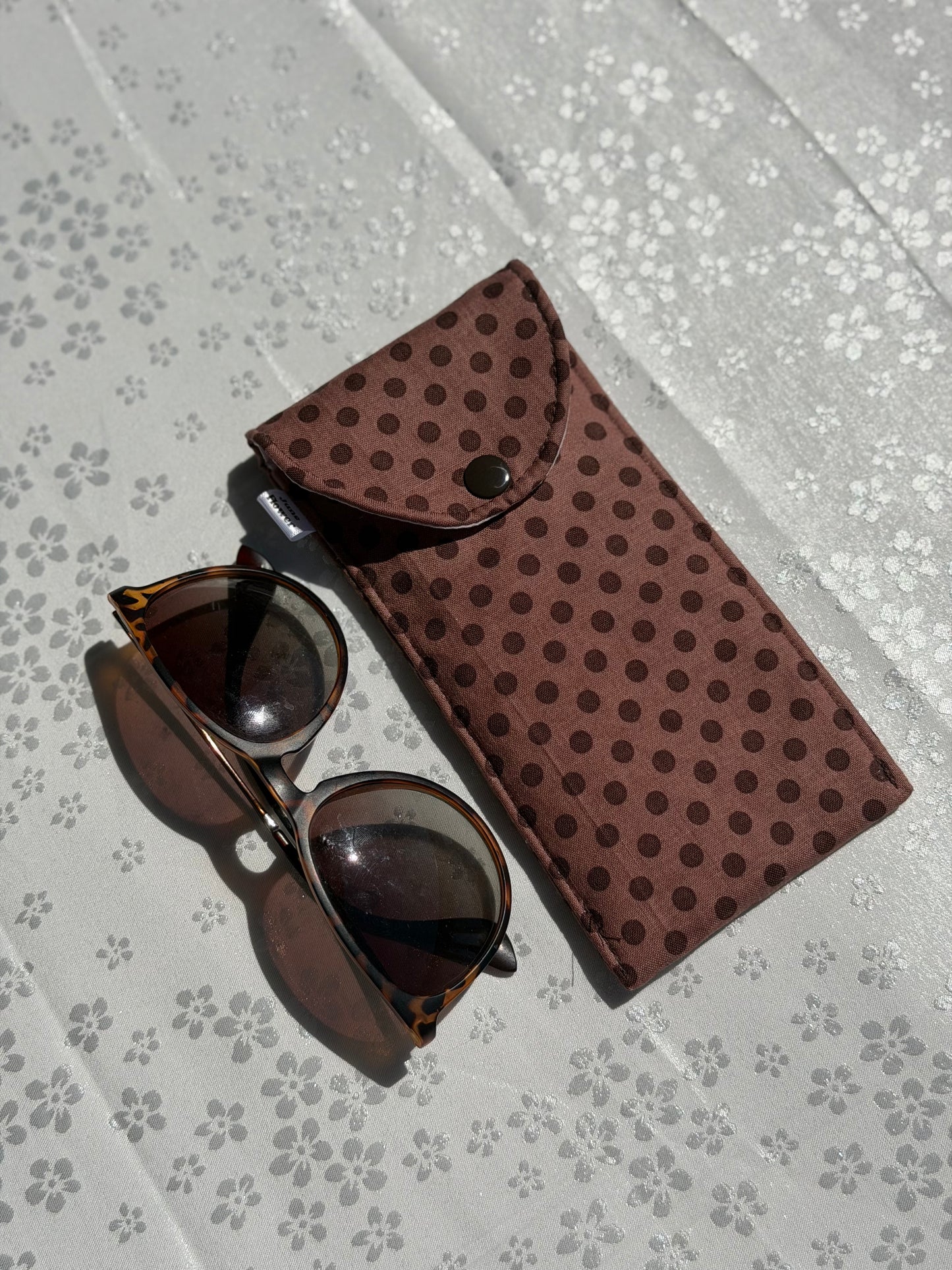 Glasses Sleeve | Mocha Polka