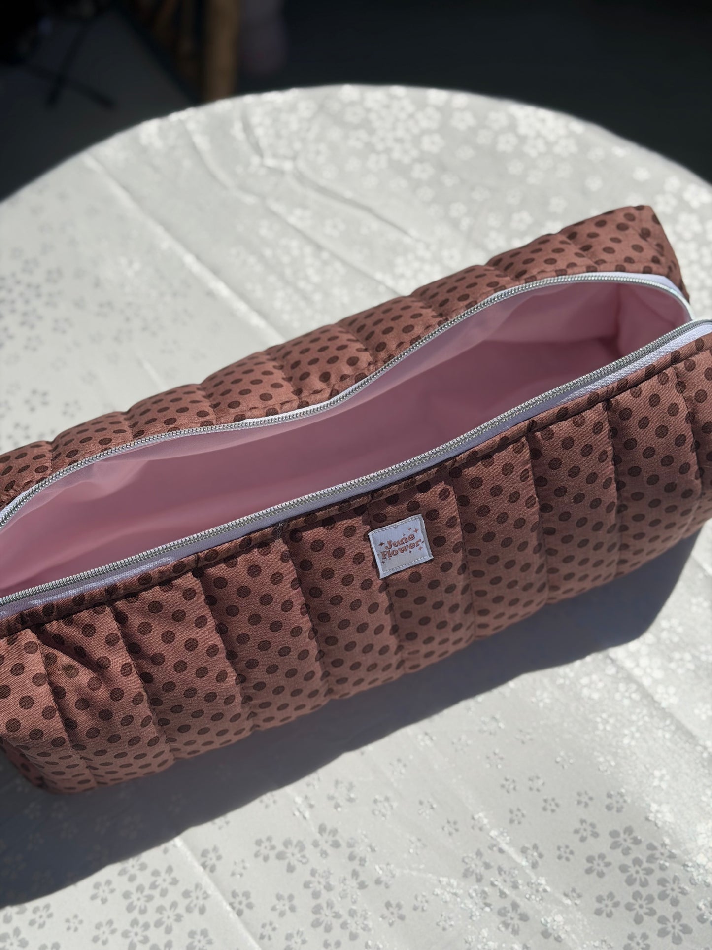 Hair Tool Bag - Mocha Polka