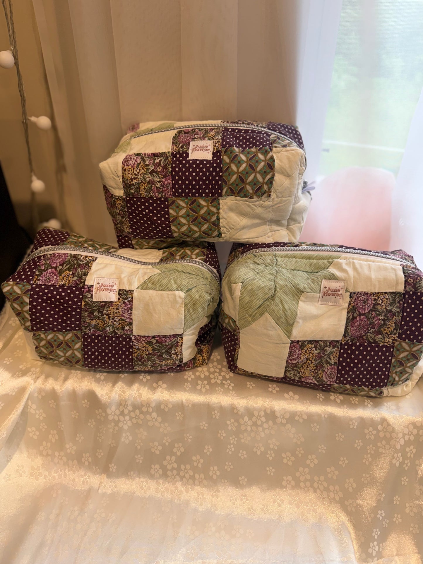 Large Makeup Bag | Purple Star