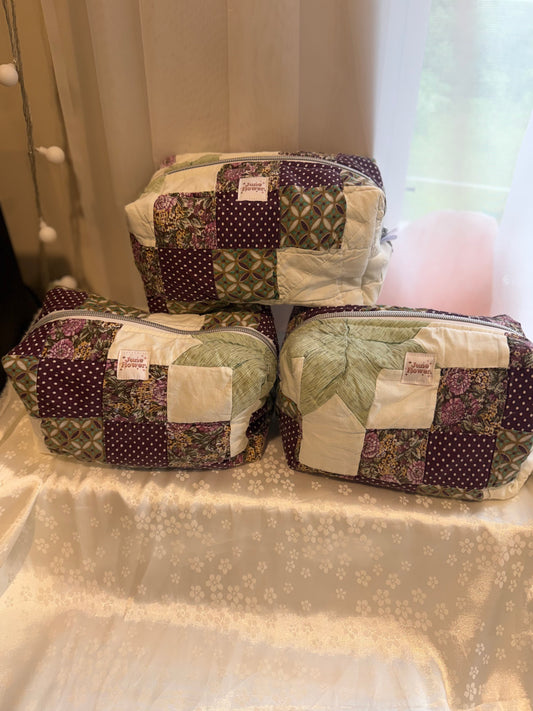 Large Makeup Bag | Purple Star