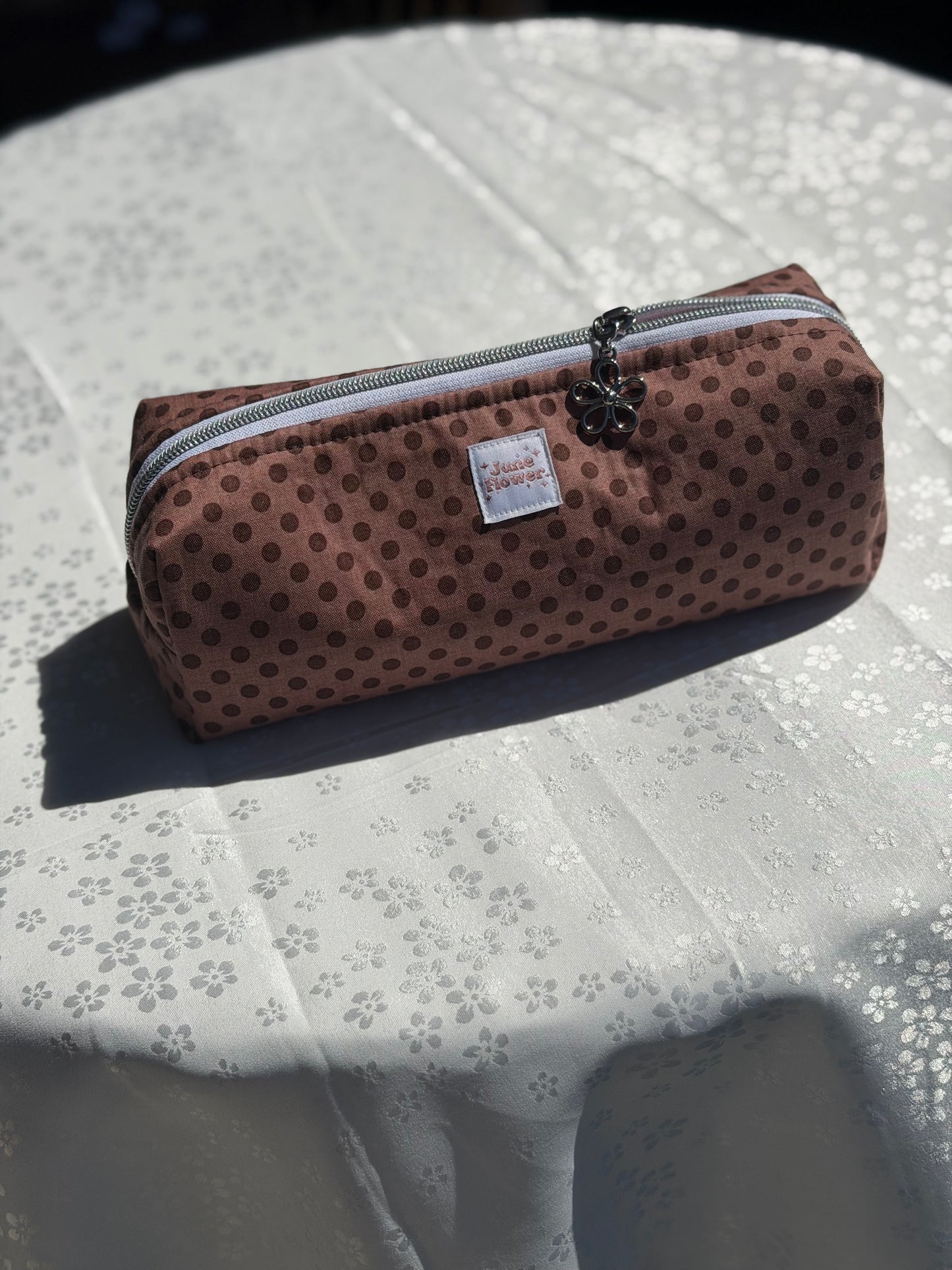 Pencil Case | Mocha Polka