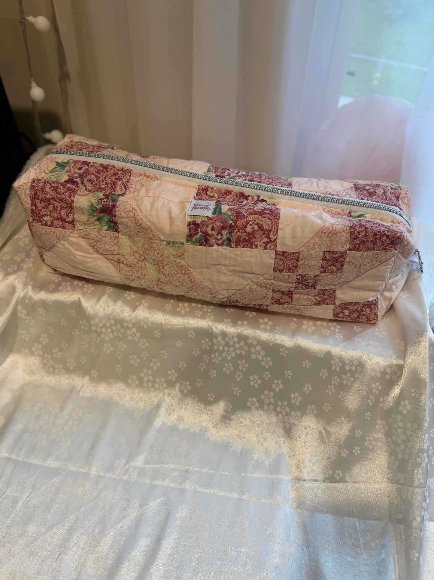 Hair Tool Bag - Heirloom Quilt Pink