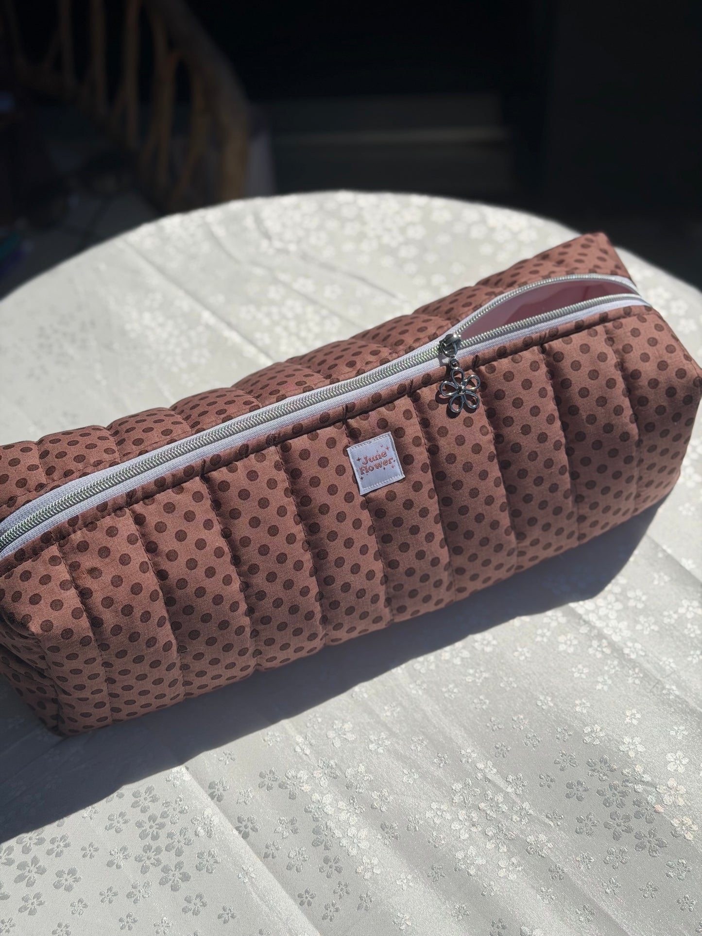 Hair Tool Bag - Mocha Polka