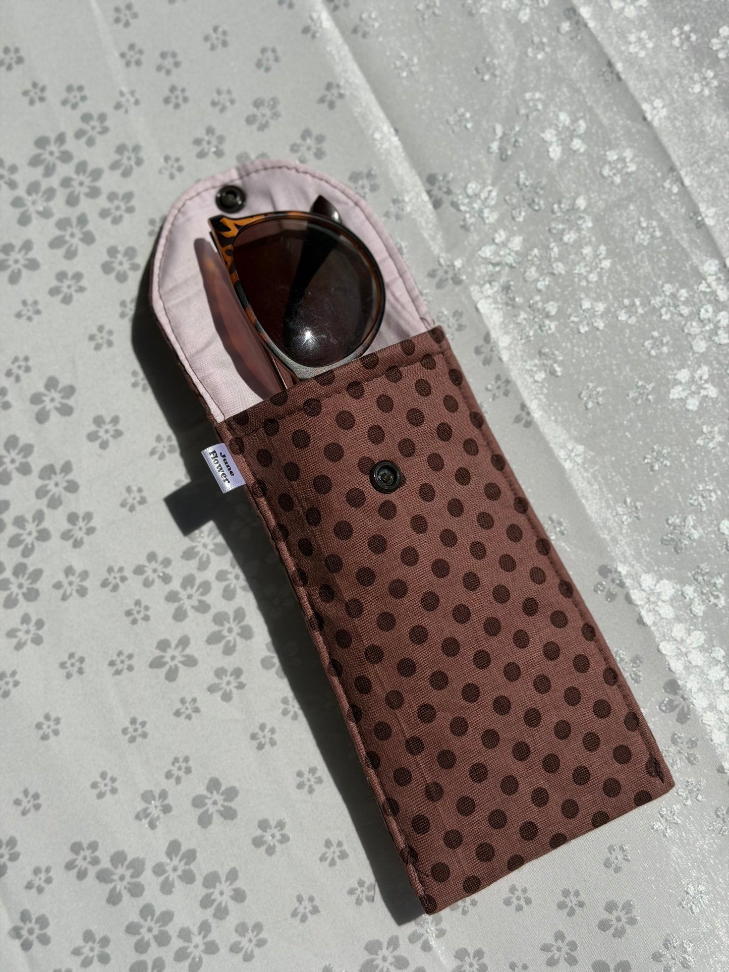 Glasses Sleeve | Mocha Polka