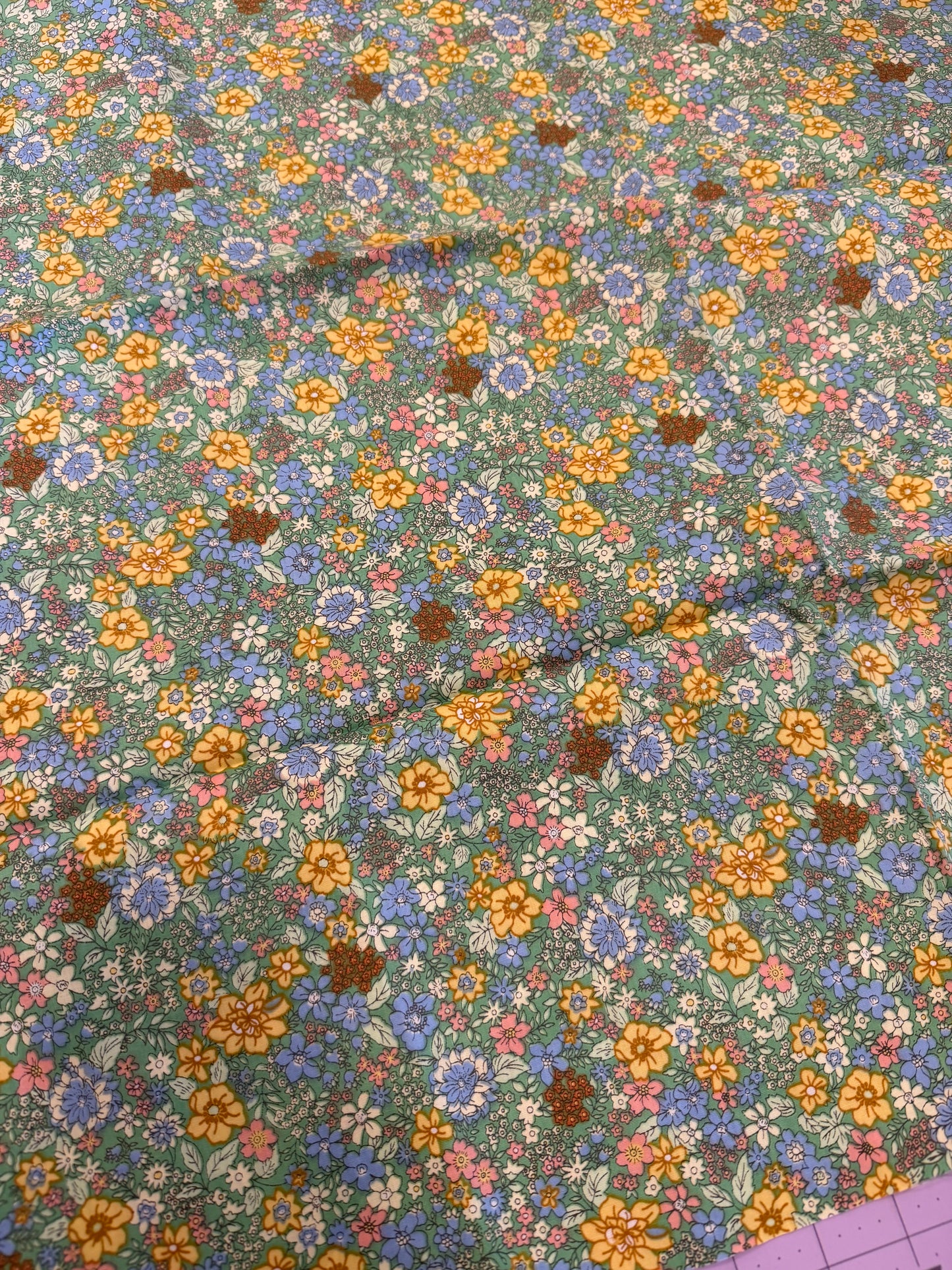 Green Floral | 56" Wide | Per ¼ yard