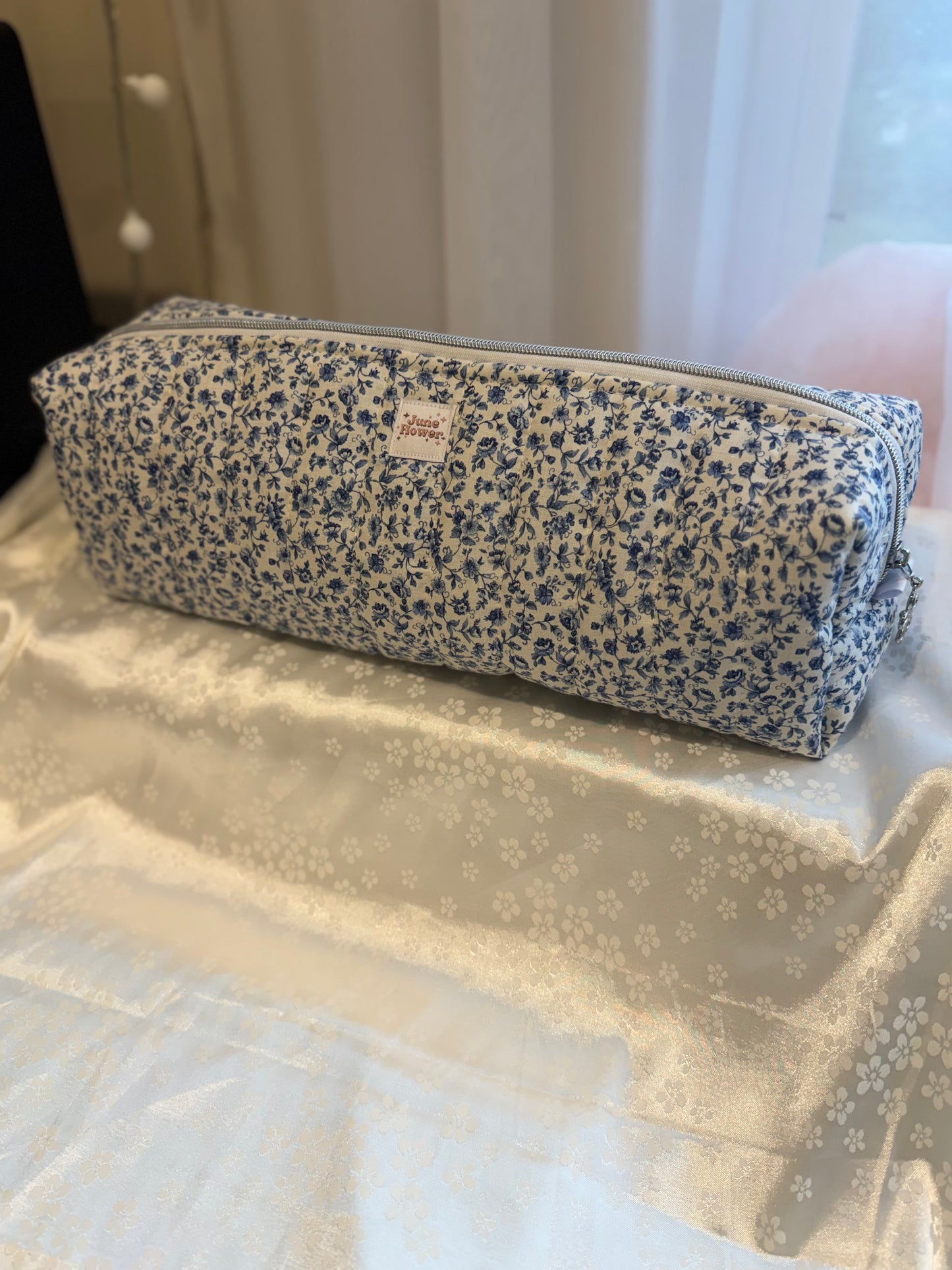 Hair Tool Bag - Ditsy Blue