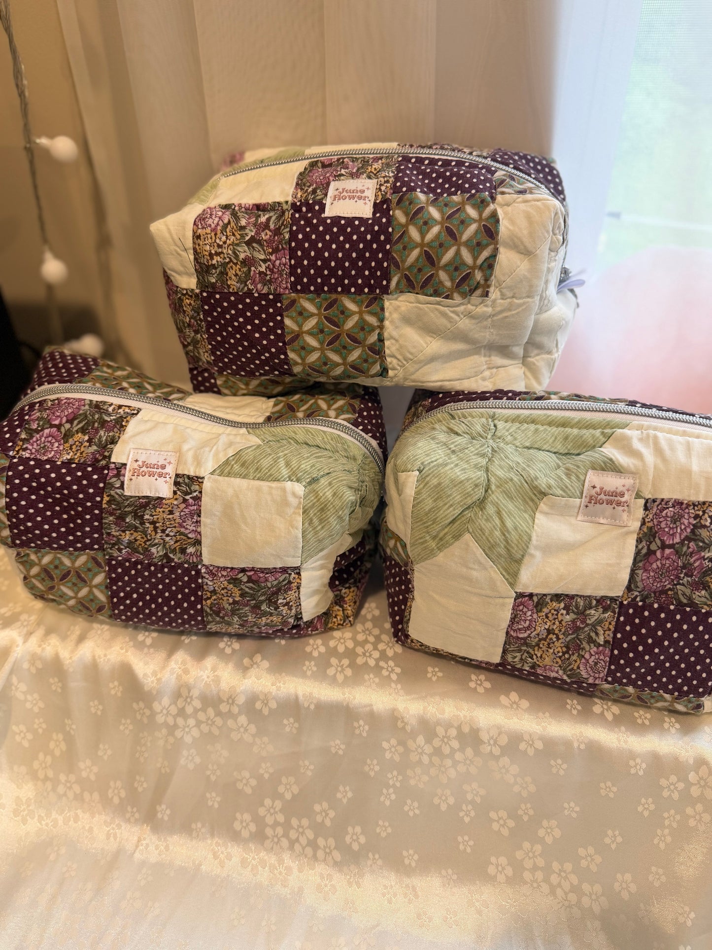 Large Makeup Bag | Purple Star