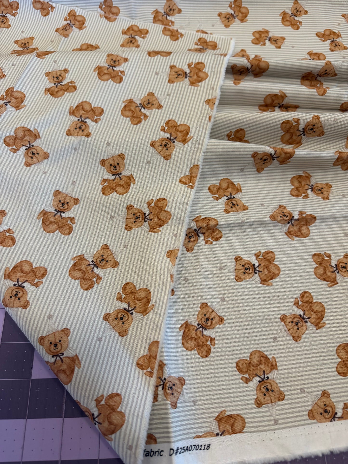 Teddy Bear Stripes | 56" wide| per ¼ yard