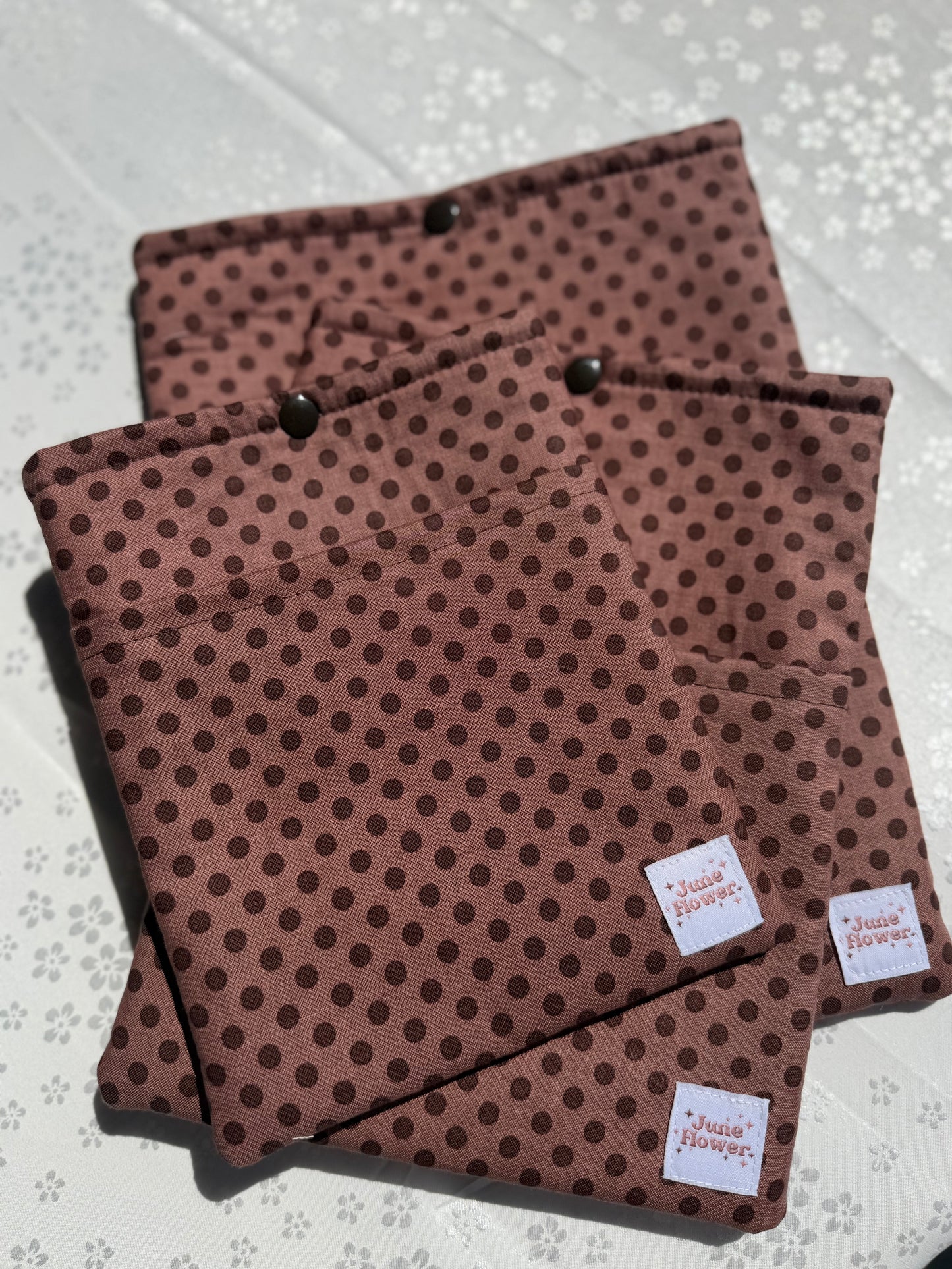 Book Sleeve | Mocha Polka