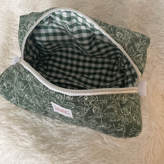 Large Makeup Bag | Forest Moss