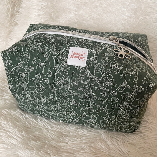 Large Makeup Bag | Forest Moss