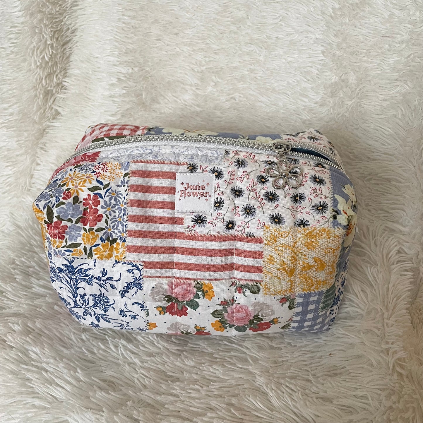 Large Makeup Bag | Scrapbook Patchwork