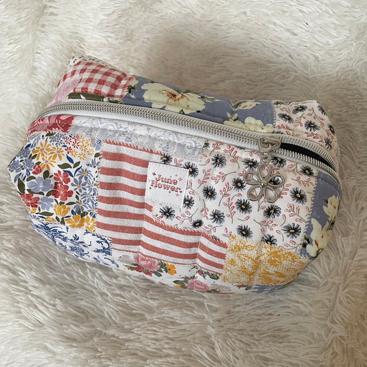 Large Makeup Bag | Scrapbook Patchwork