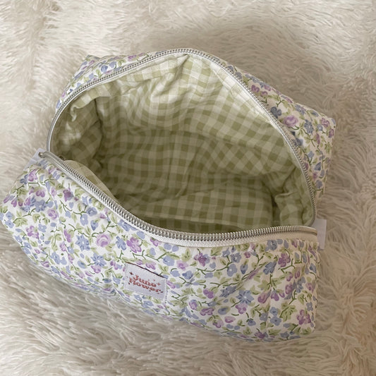 Large Makeup Bag | Cottage Purple Floral