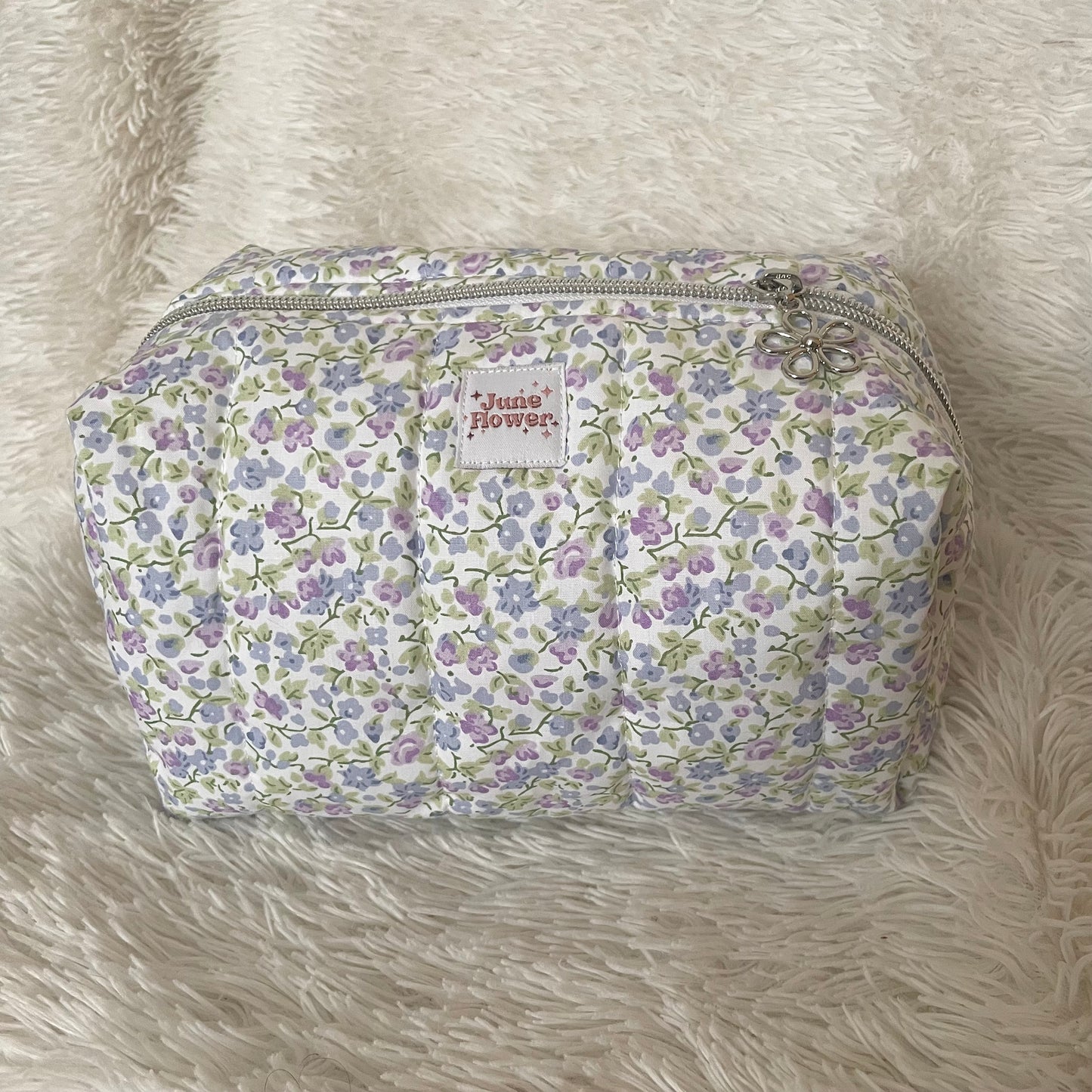 Large Makeup Bag | Cottage Purple Floral