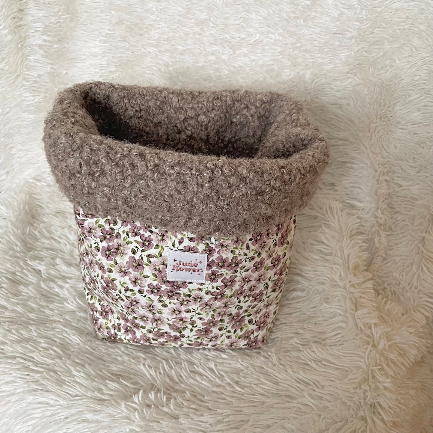 Vanity Bucket | Purple Ditsy Floral