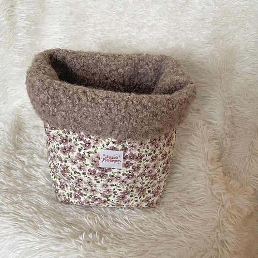 Vanity Bucket | Purple Ditsy Floral