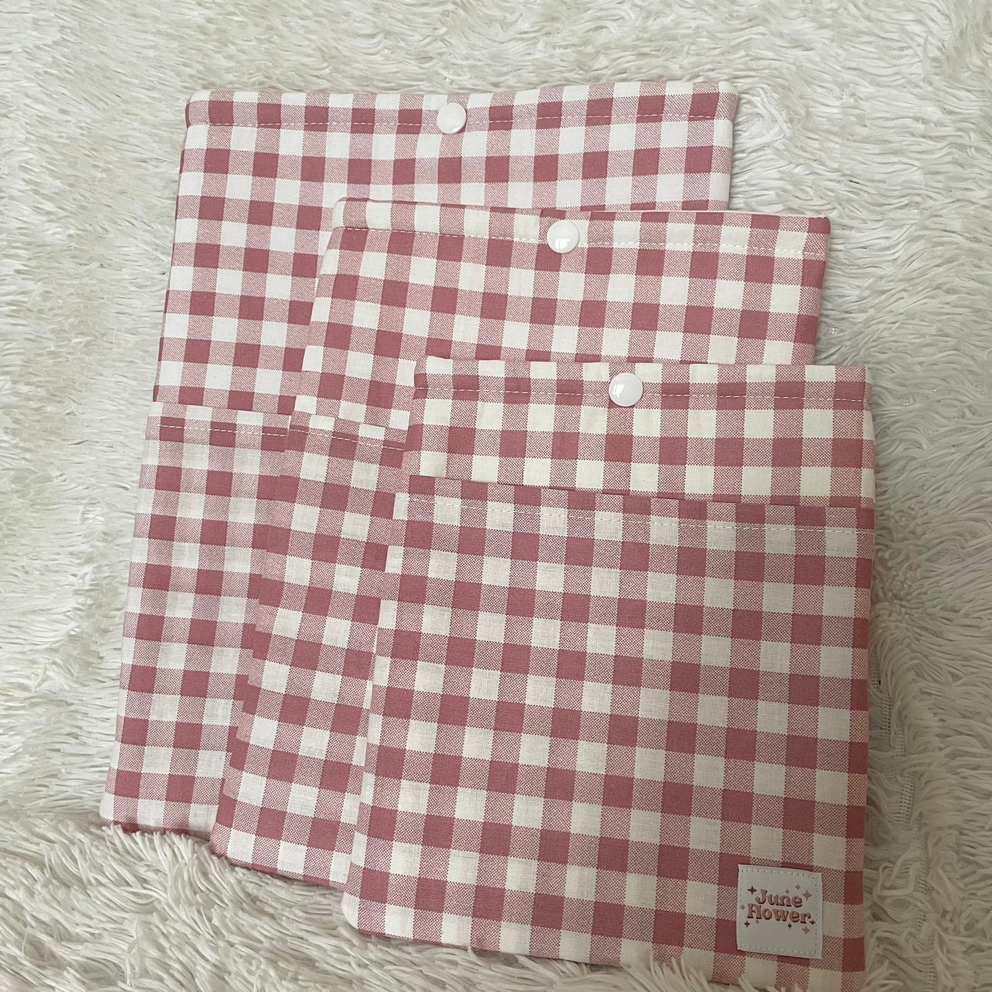 Book Sleeve | Berry Gingham