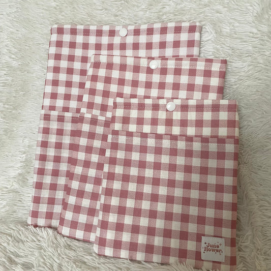 Book Sleeve | Berry Gingham