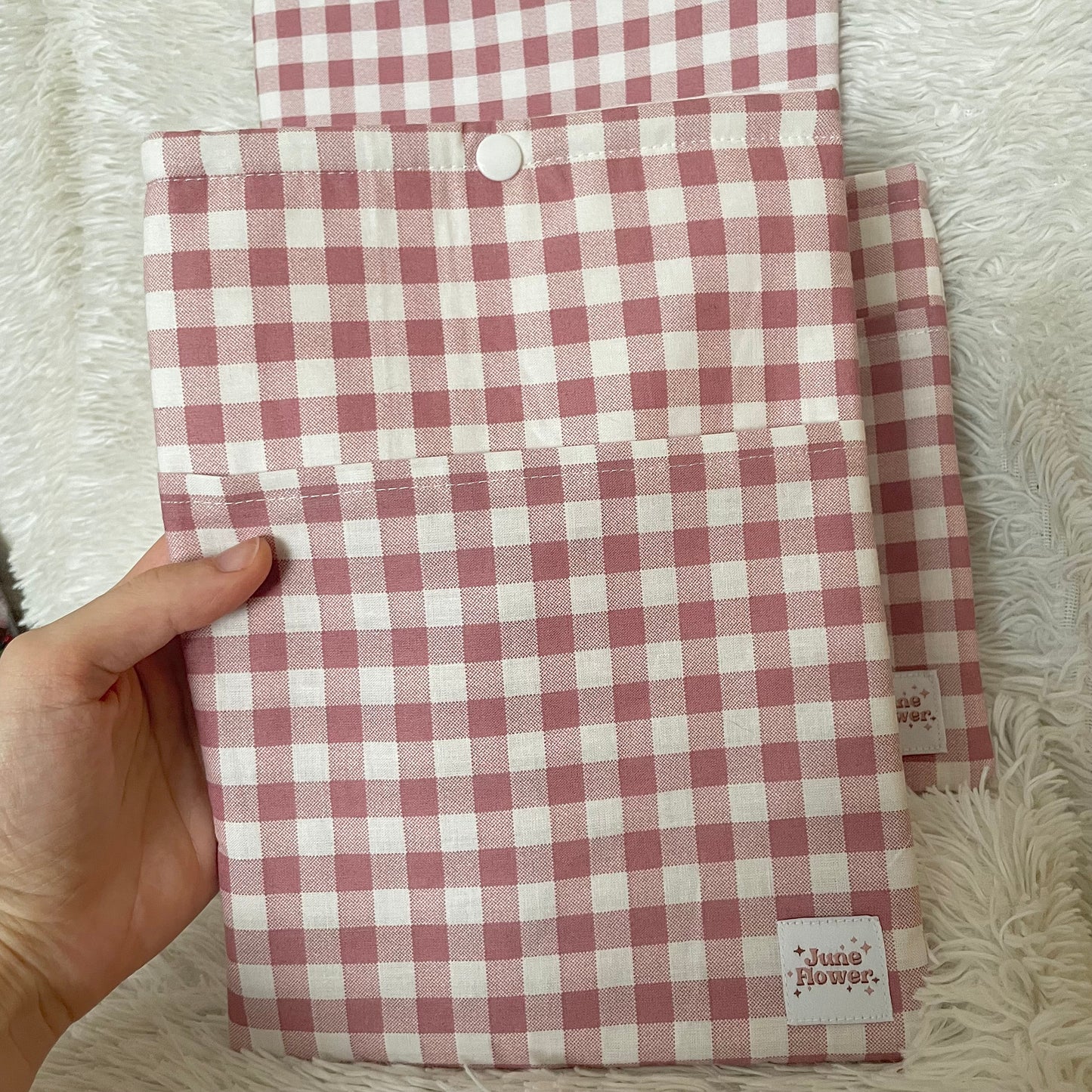 Book Sleeve | Berry Gingham