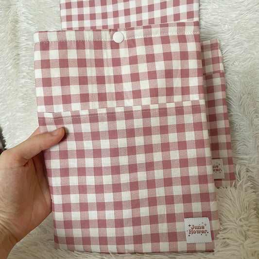 Book Sleeve | Berry Gingham