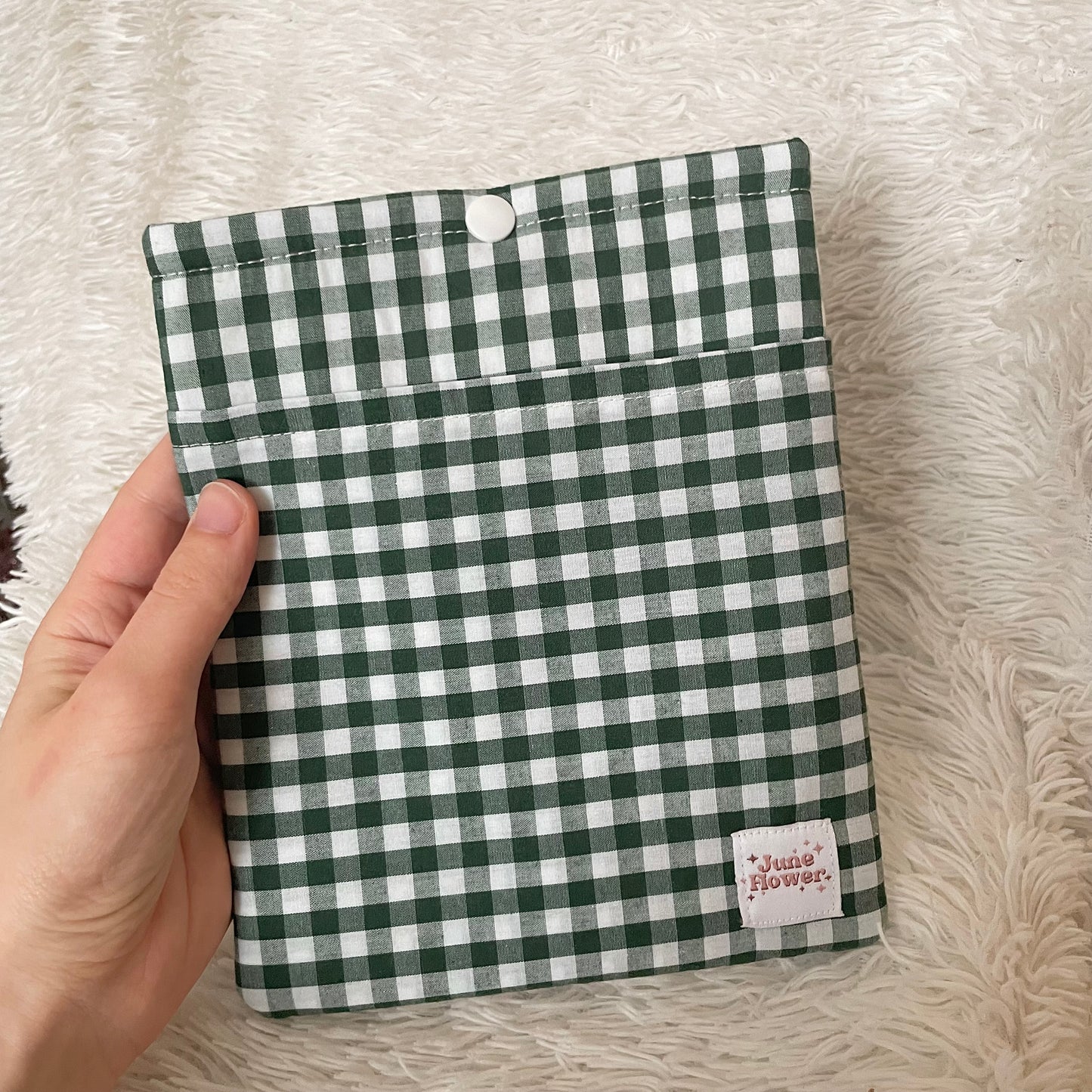 Book Sleeve | Emerald Gingham