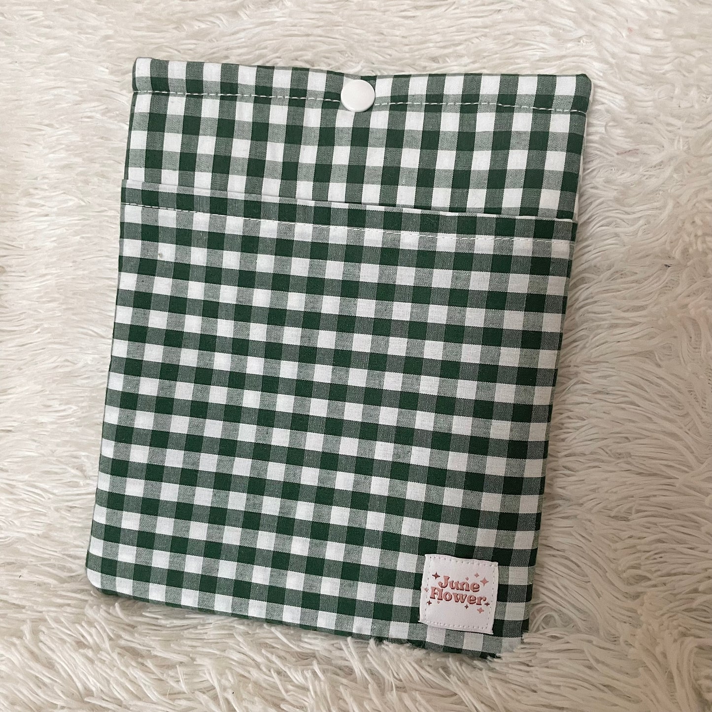 Book Sleeve | Emerald Gingham